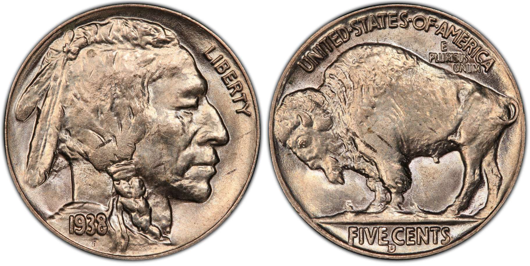 PCGS-MS-65-1938-D-Buffalo-5c