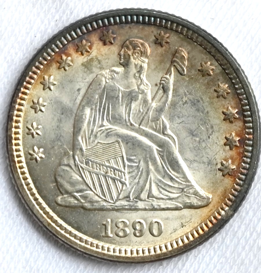1890-Liberty-Seated-Quarter-For-Grading