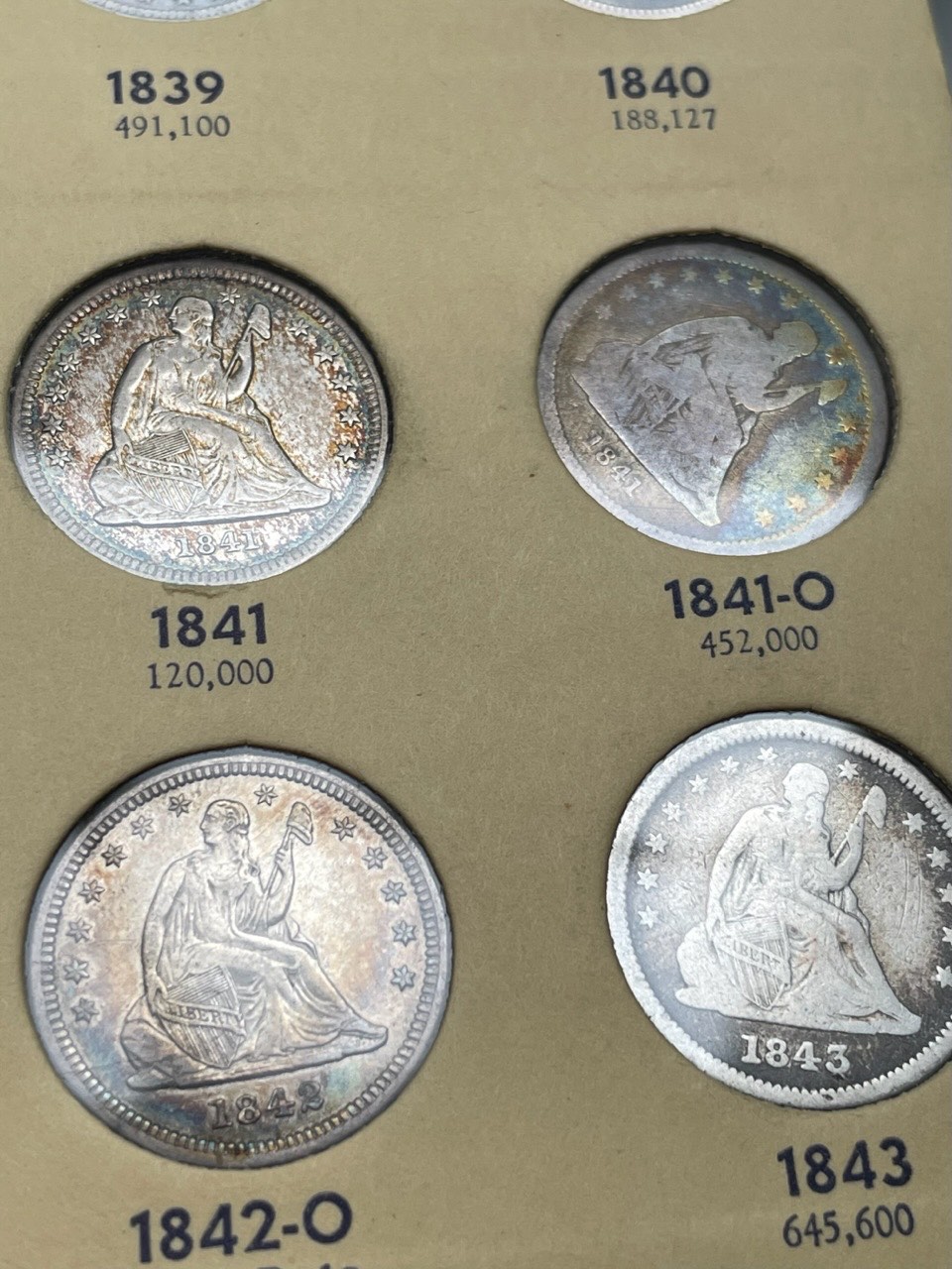 1841-Liberty-Seated-Quarter-For-Grading