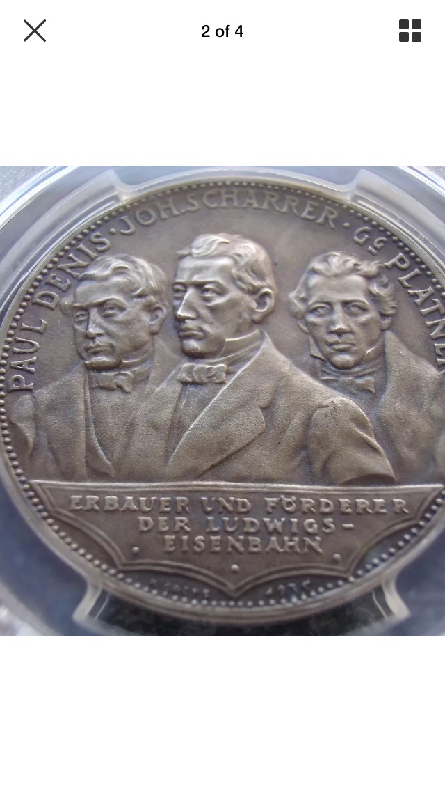 Rare-1935-Karl-Goetz-100th-Anniversary-Of-The-1-St-Railroad-Kienast-509