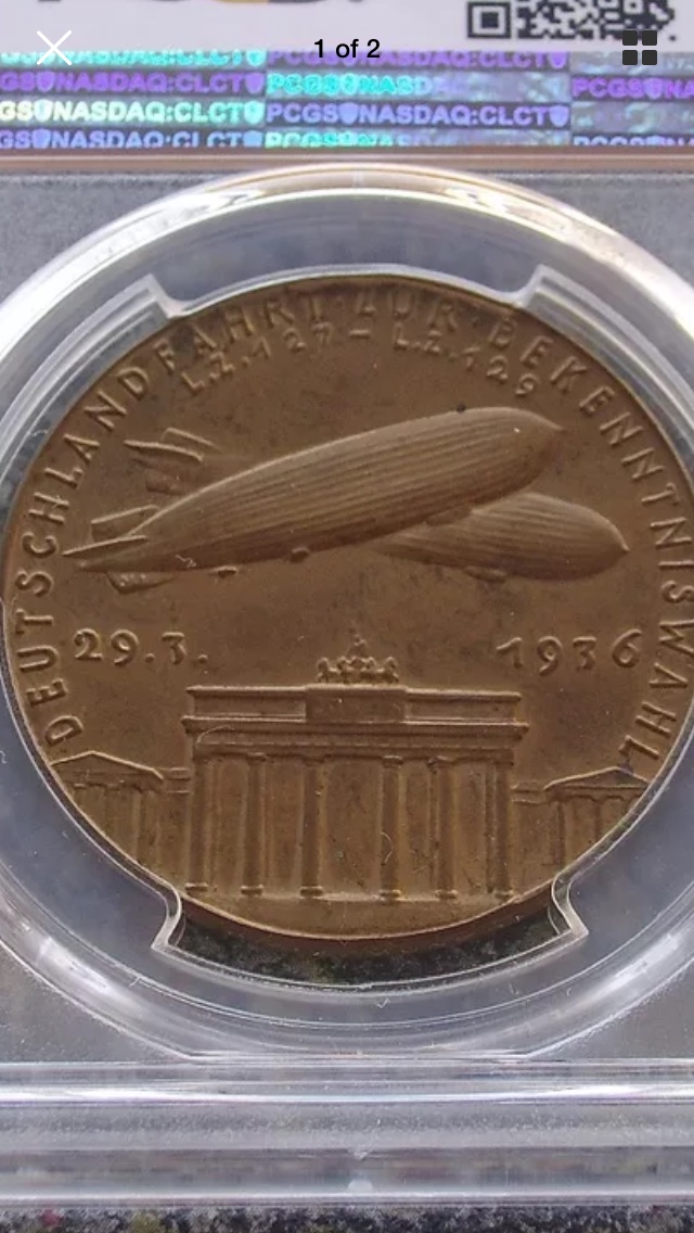 Rare-1936-Karl-Goetz-‘zeppelins-Over-The-Berlin-Gate’-Ref-Kienast-516