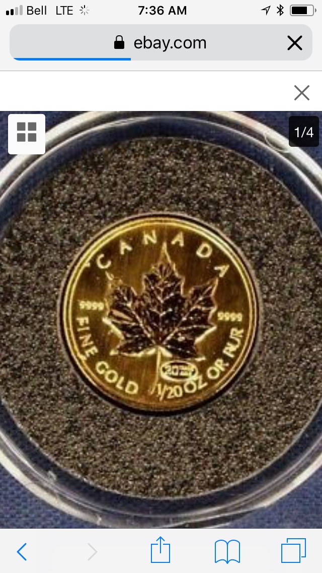 1994-$1-Gold-Maple-Leaf-1/20-Oz