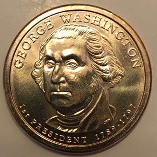 2007-D-George-Washington-Dollar,-Raised-Element-On-Rim.