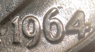 Two-1964-D-Roosevelt-Dimes-That-Are-Mirrored,-Down-To-The-MD-On-The-MM.