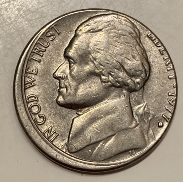 1977-D-Jefferson-Nickel-Misaligned-Die.