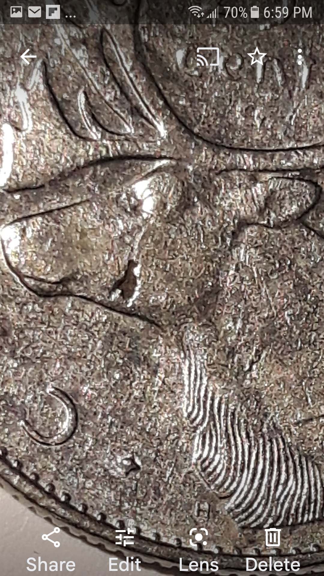 1979-Quarter-Looks-To-Be-A-Rusted-Hole-Or-Crevice-In-The-Moose's-Face