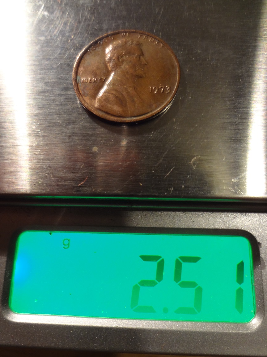 1973-Penny---Weighs-Between-2.4-And-2.5g