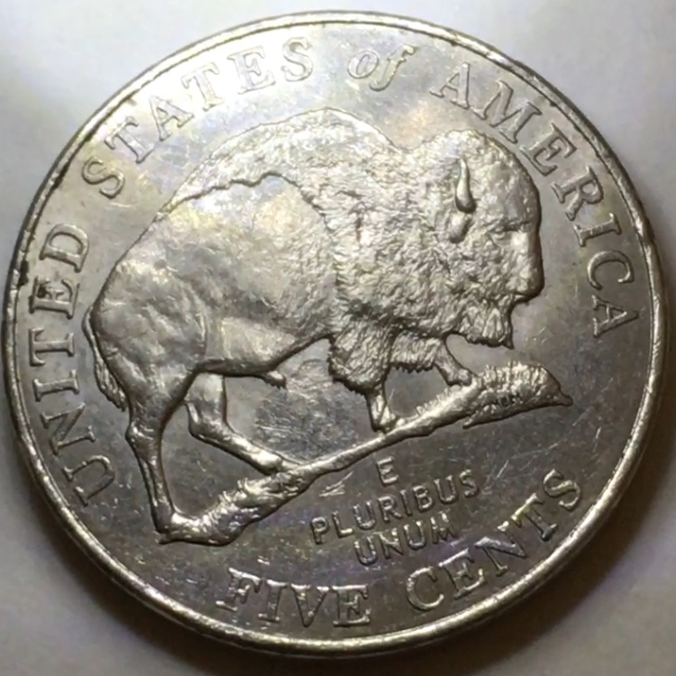 2005-P-Bison-Nickel-Struck-Through-Grease?