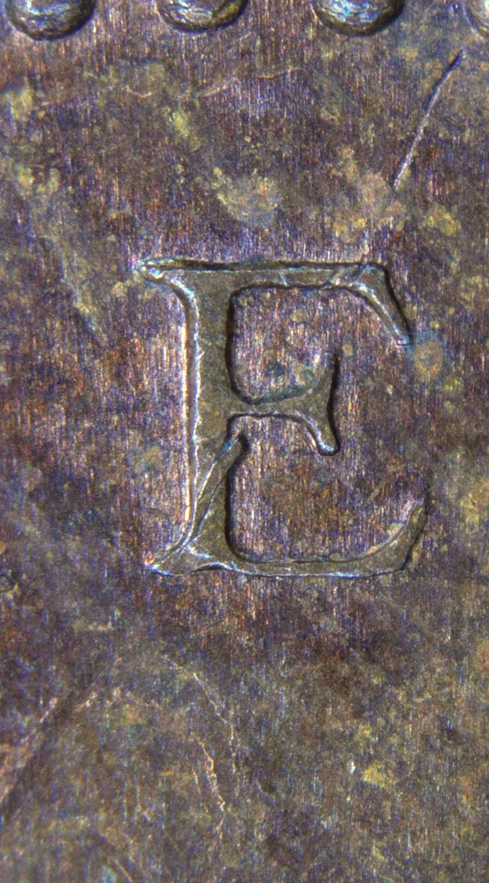 1971-Small-Cent,-Multiple-Obverse-Strike-Through-Errors