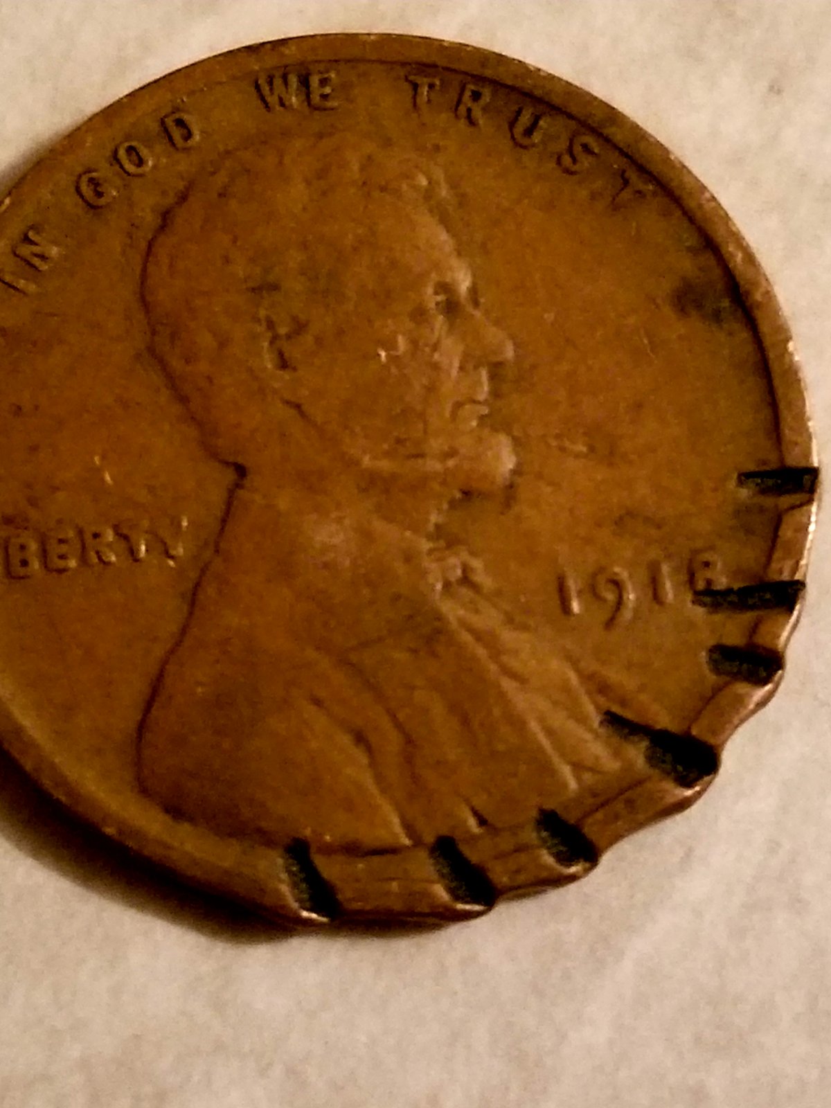 1918-Wheat-Penny--Mint-Damage-?