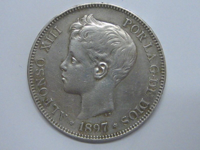 Silver-Coins-Of-Alfonso-XIIi-King-Of-Spain
