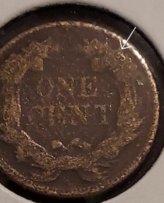 1858-Flying-Eagle-With-Strange-Letters-And-Markings