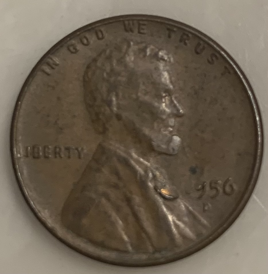 1956-D--Wheat-Penny-With-Some-Sort-Of-Damage?