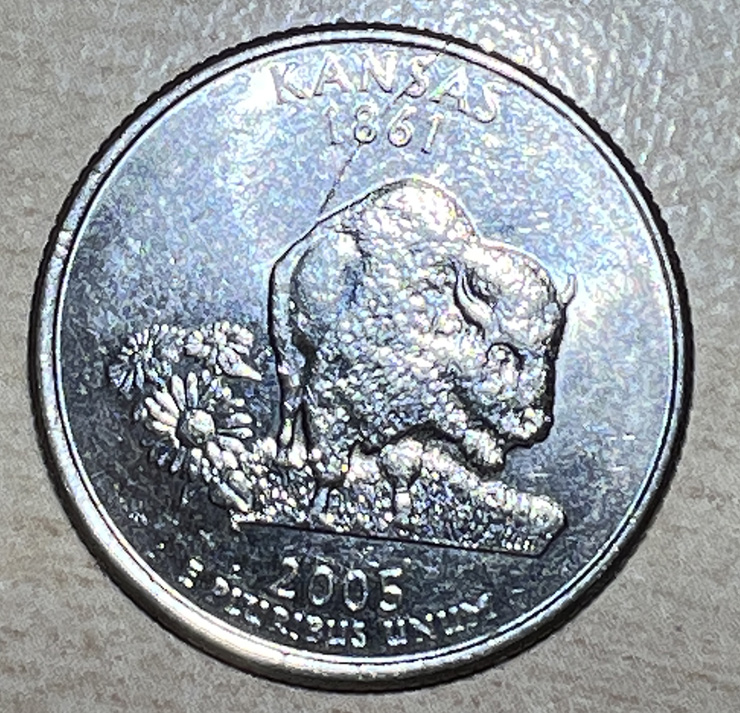 2005-Kansas-D-Quarter---Die-Crack/Gouge-On-Reverse?