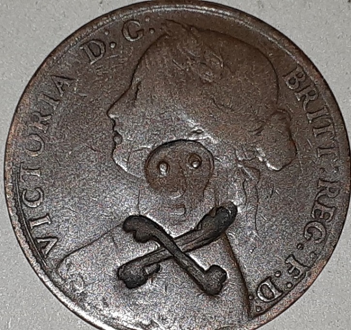 1860-One-Penny---Skull-And-Crossbones