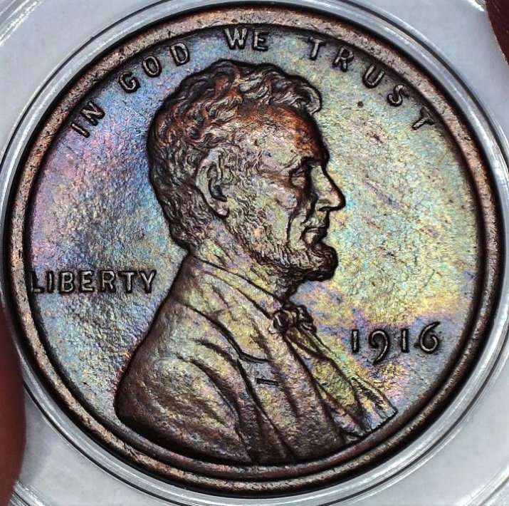 1916-P-Lincoln-Wheat-Cent,-Beautifully-Toned