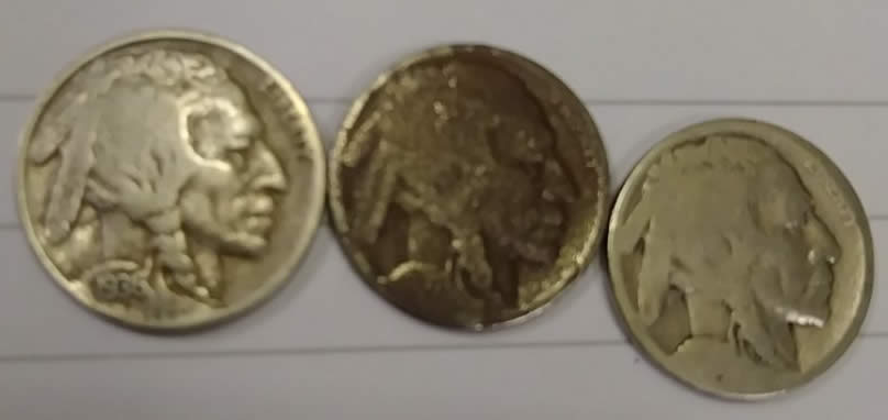 1936-Buffalo-Nickle-And-2-With-No-Dates