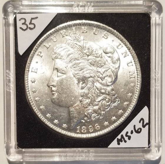 #-35-Of-My-Silver-Dollar-Collection-For--Grading-1896-P-Morgan