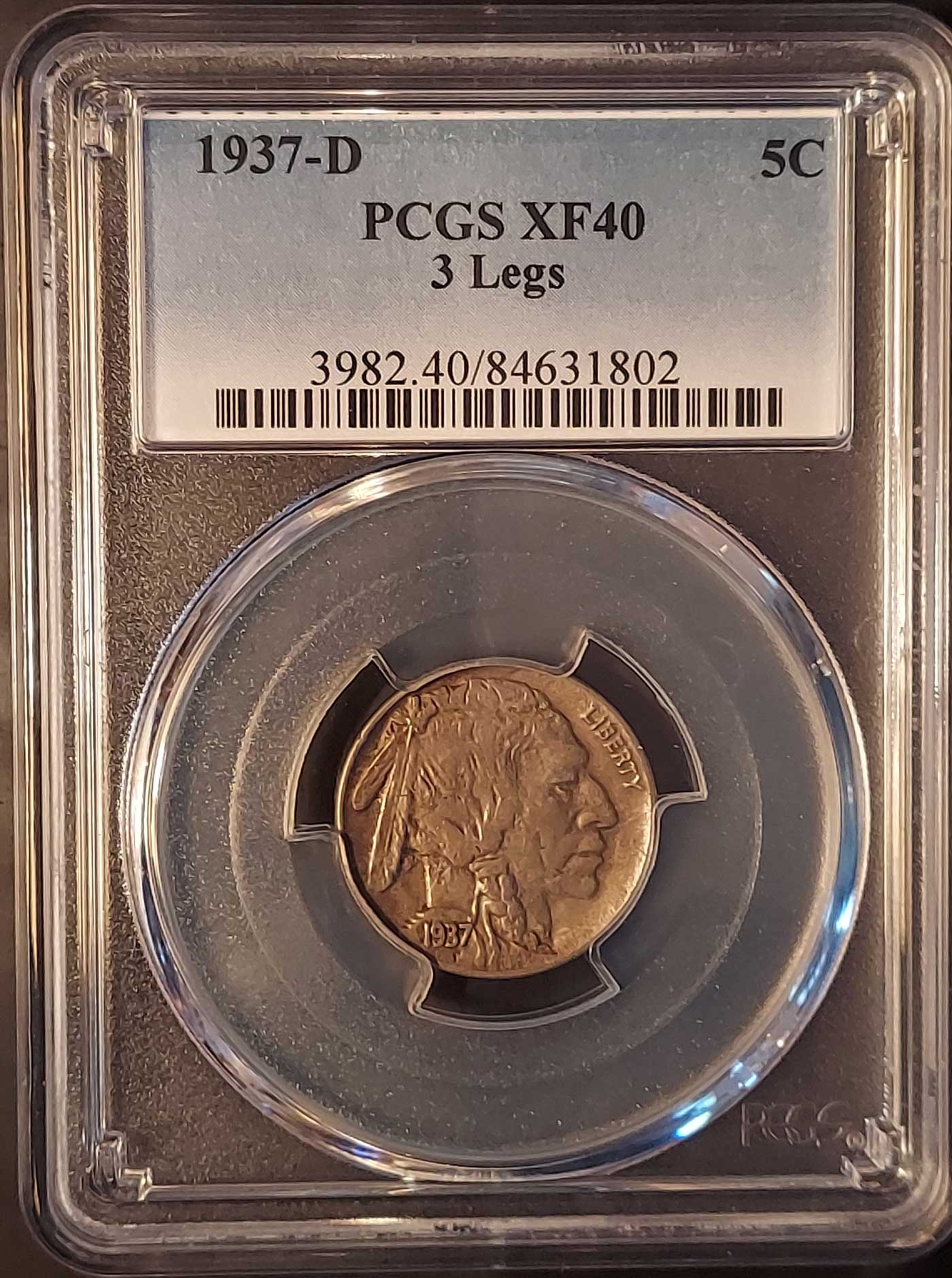 1937-D-3-Legged-Buffalo-Nickel-For-Grade
