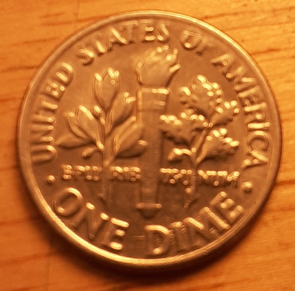 1983-D-Dime-Missing-Clayed-Layer-With-Crack