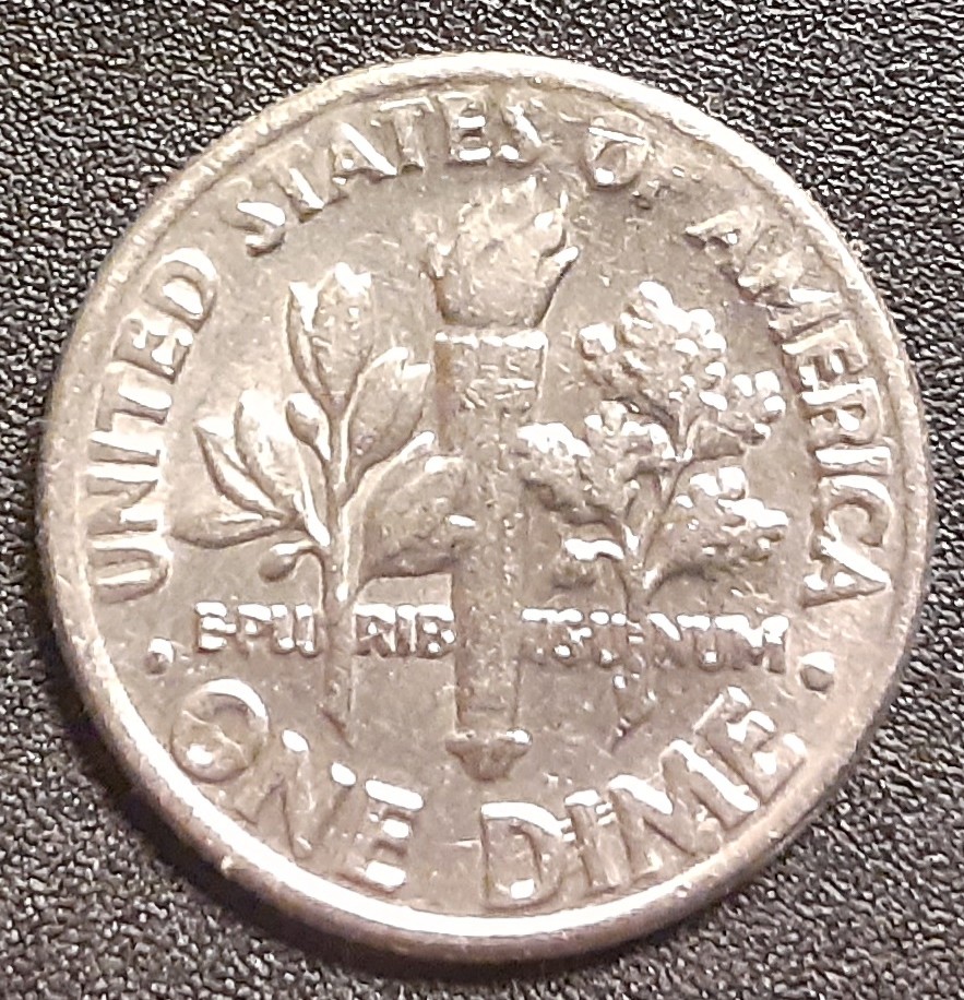 1983-D-Dime-Missing-Clayed-Layer-With-Crack