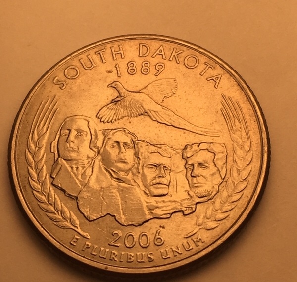 2006-D-State-Quarter-South-Dakota-Cud-On-Obverse-And-Reverse