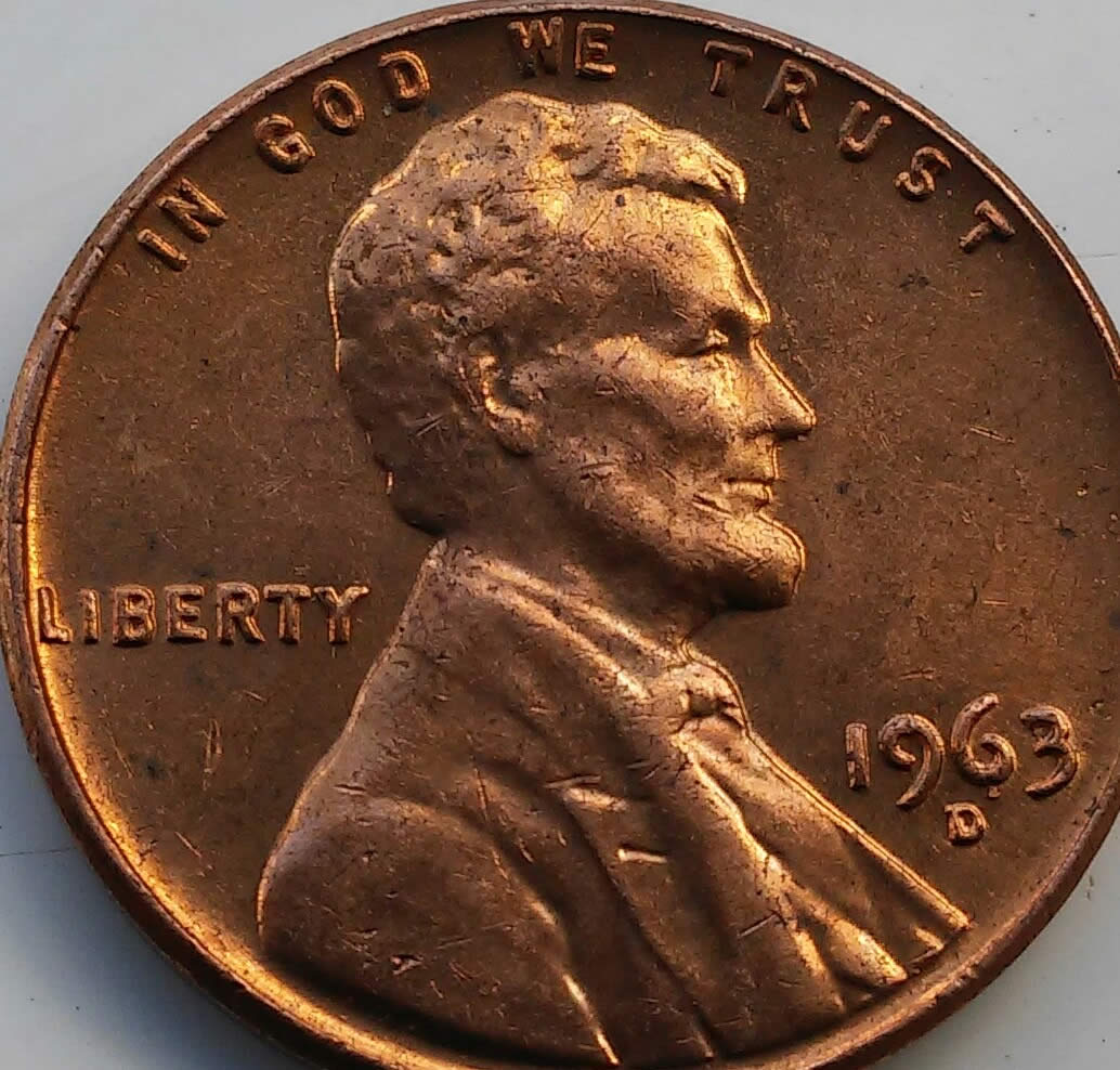 1963-D-Penny-Mintmark-Looks-Side
