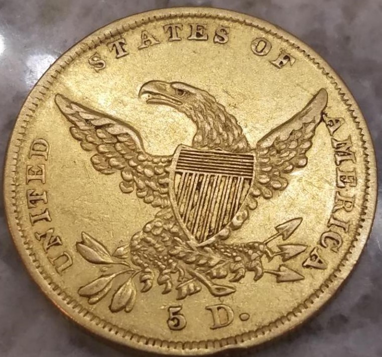 1838-$5-Gold-Classic-Head-Half-Eagle