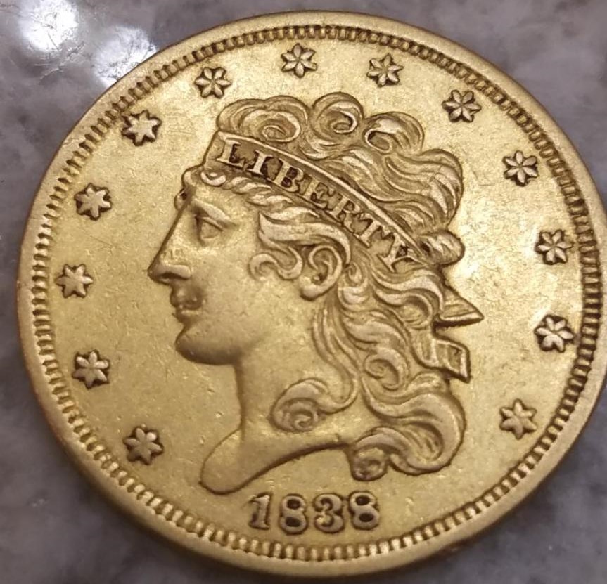 1838-$5-Gold-Classic-Head-Half-Eagle