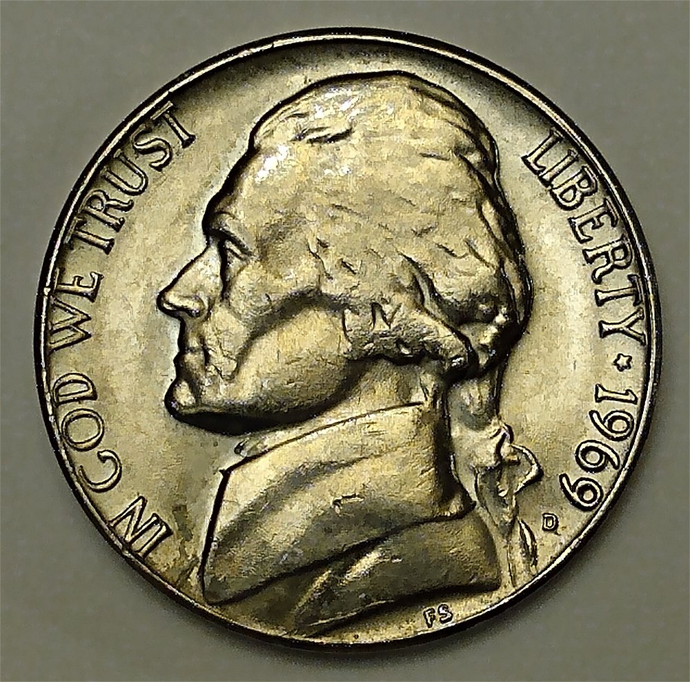 1969-D-Nickel.-It's-Swelled-On-Both-Sides-Missing-Stairs-And-Other-Things