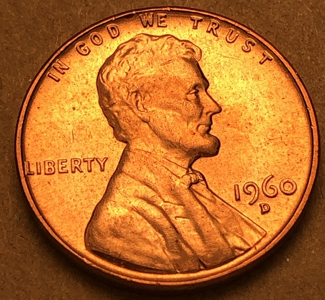 1960-D-Large-Date-Cent-With-Marks-In-Column-Bay