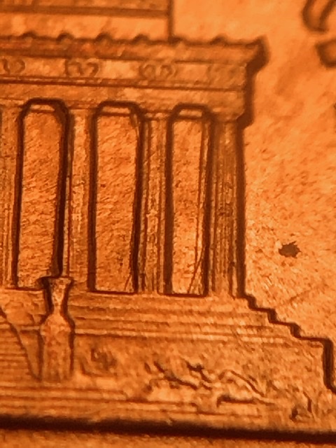 1960-D-Large-Date-Cent-With-Marks-In-Column-Bay