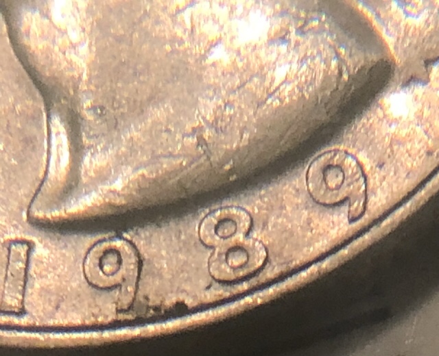 1989-Washington-Quarter-Ejection-Doubling-And-Partially-Grease-Filled-Die