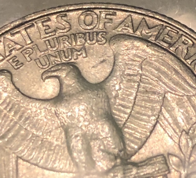 1989-Washington-Quarter-Ejection-Doubling-And-Partially-Grease-Filled-Die