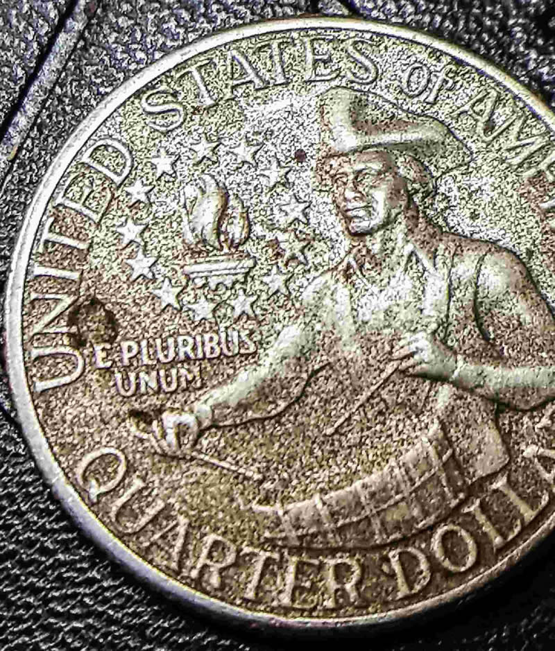 Bicentennial-Washington-Quarter,-MD-On-Date?-Lamination-On-Reverse?