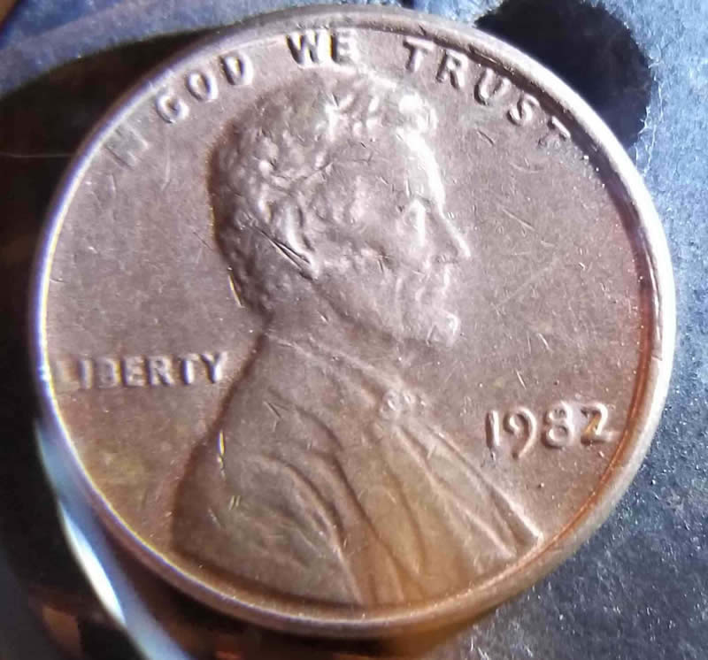 I.d.h.p?--1982-P-Lincoln-Cent,-Faint-Or-Missing-