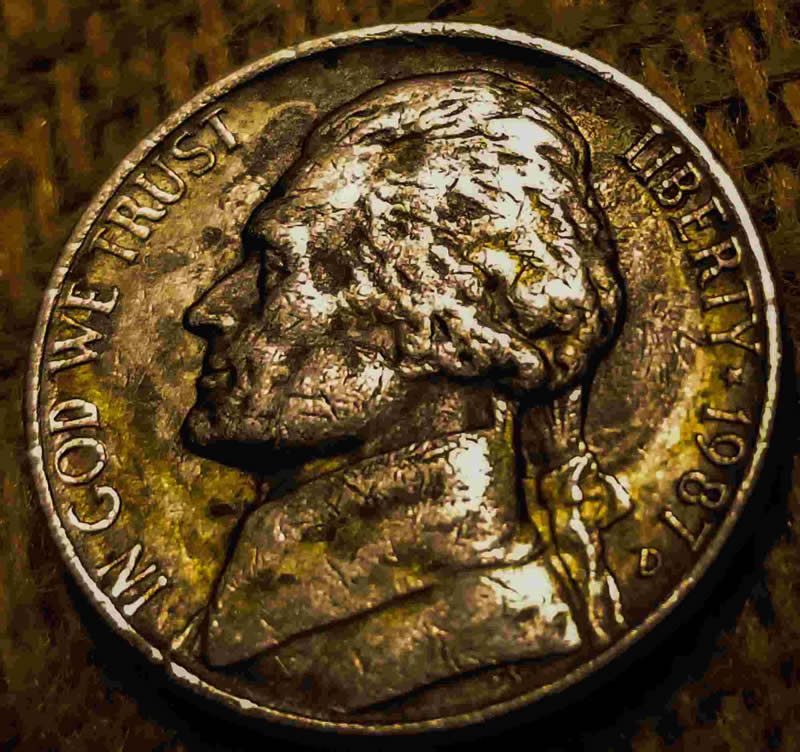 1987-D-Jefferson-Nickle-I.d.h-->-Over-Stamp?