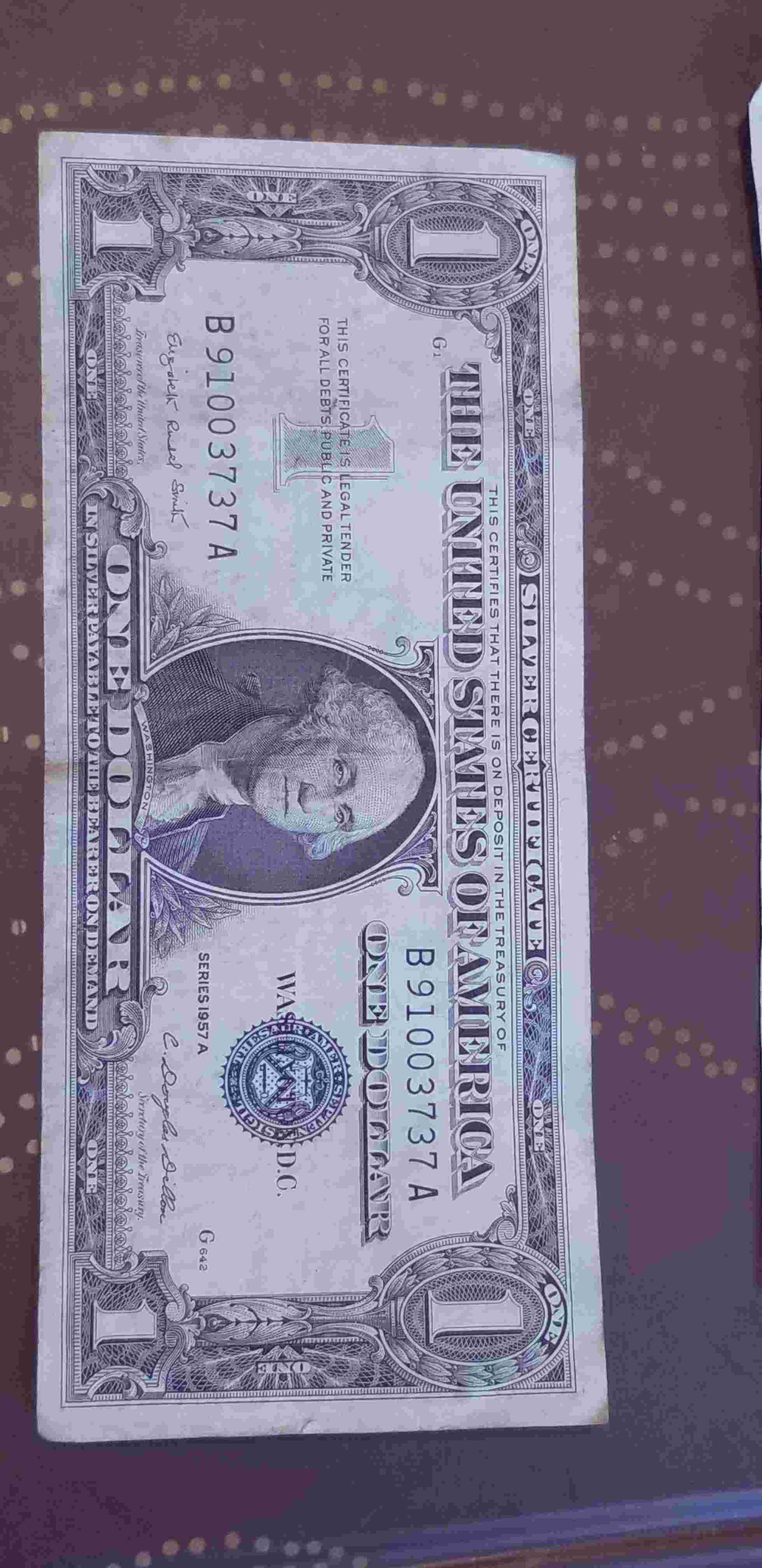 Series-1957-A--Washington-Dollar--Bearer-On-Demand-Note