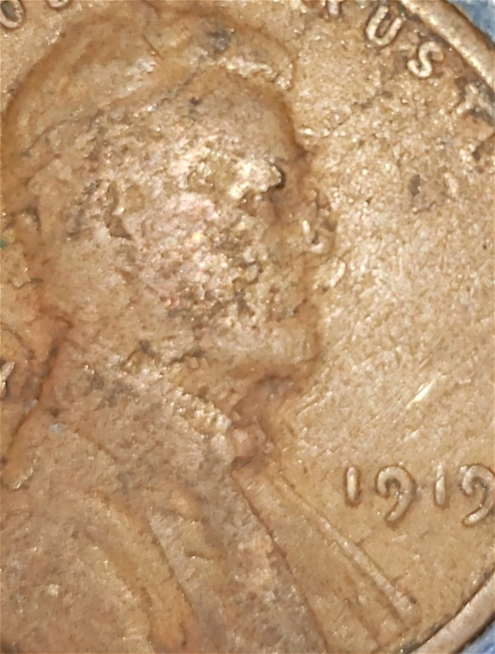 Really-Cool-1919-Penny,-Has-Reverse-Of-Jefferson-Stamped-On-It