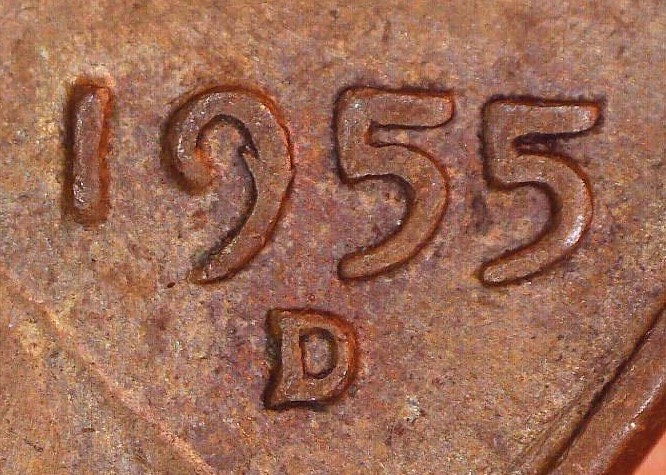 What-Are-These-Spikes-On-These-1955-D--And-1958-D-Penny-Dates?