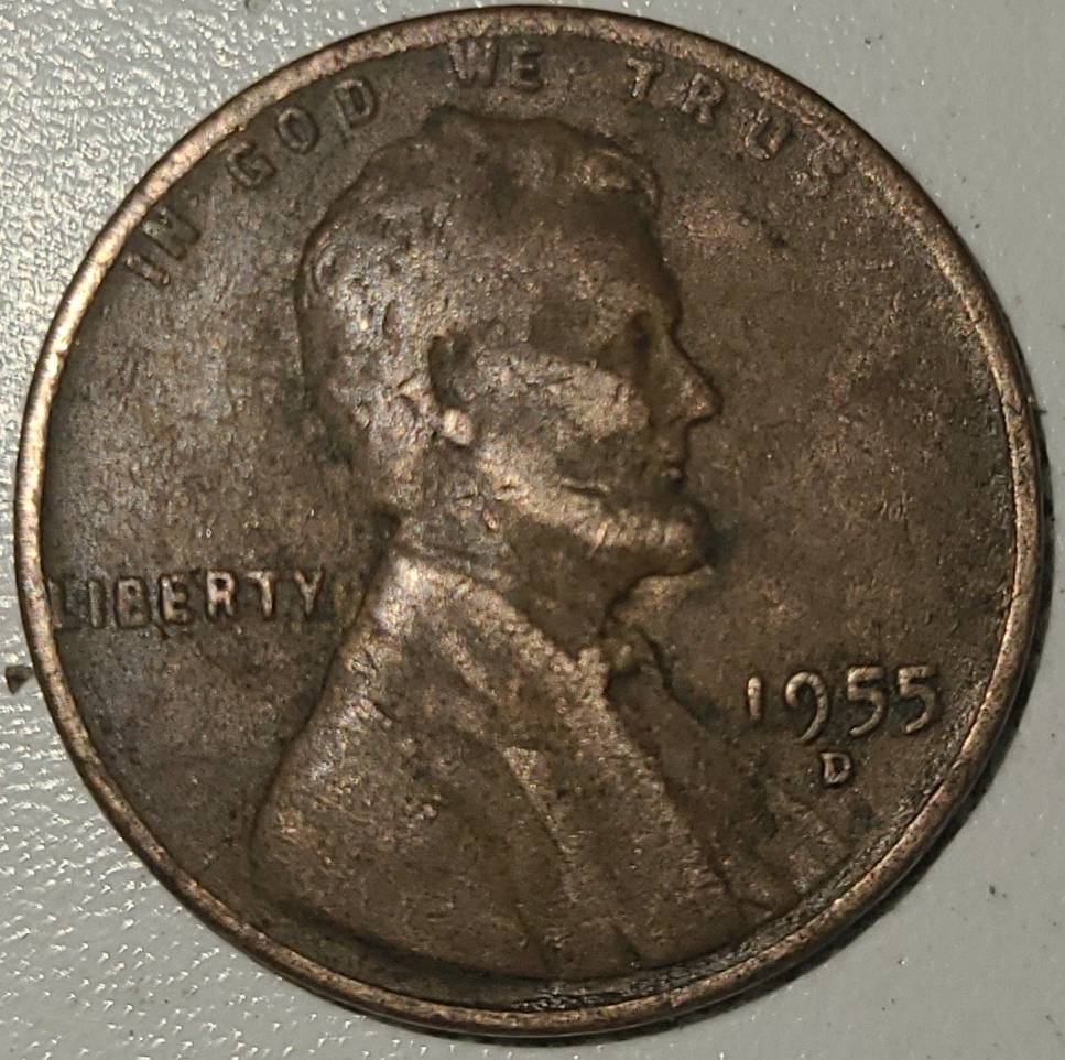 1955-Wheat-Penny-Missing-T-In-Trust