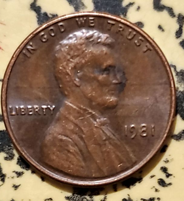 1981-Lincoln-Penny-With-Multiple-Horizontal-Lines