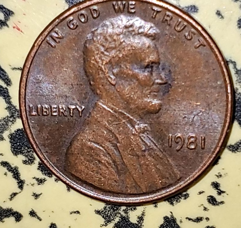 1981-Lincoln-Penny-With-Multiple-Horizontal-Lines