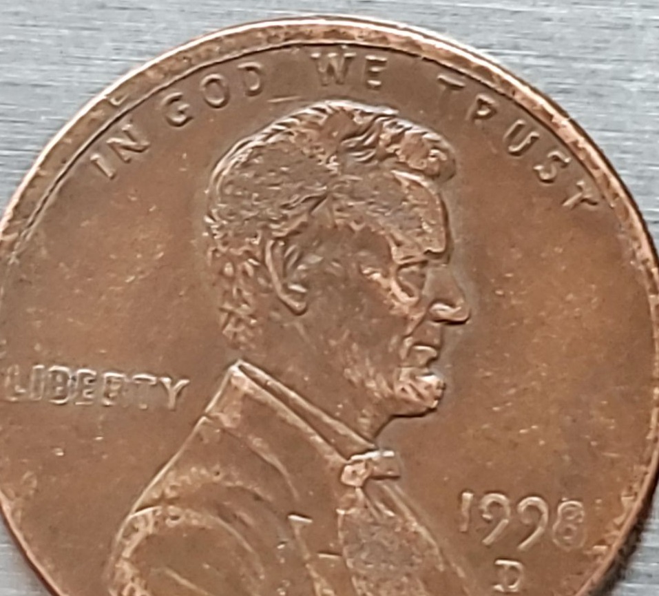 1998-D-Lincoln-Penny-With-Some-Odd-Lettering