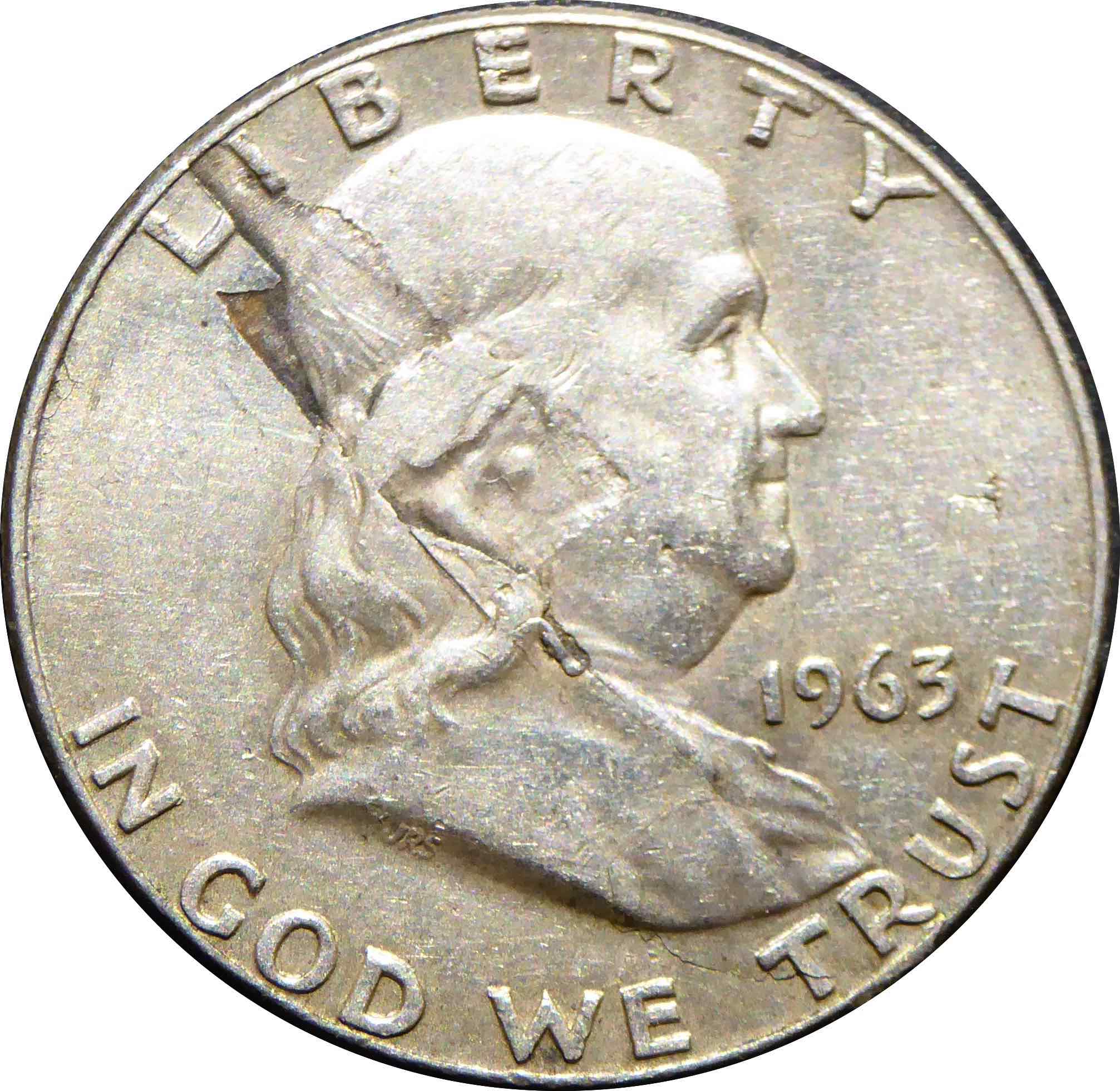 Large-Planchet-Flaw-On-Franklin-Half-1963
