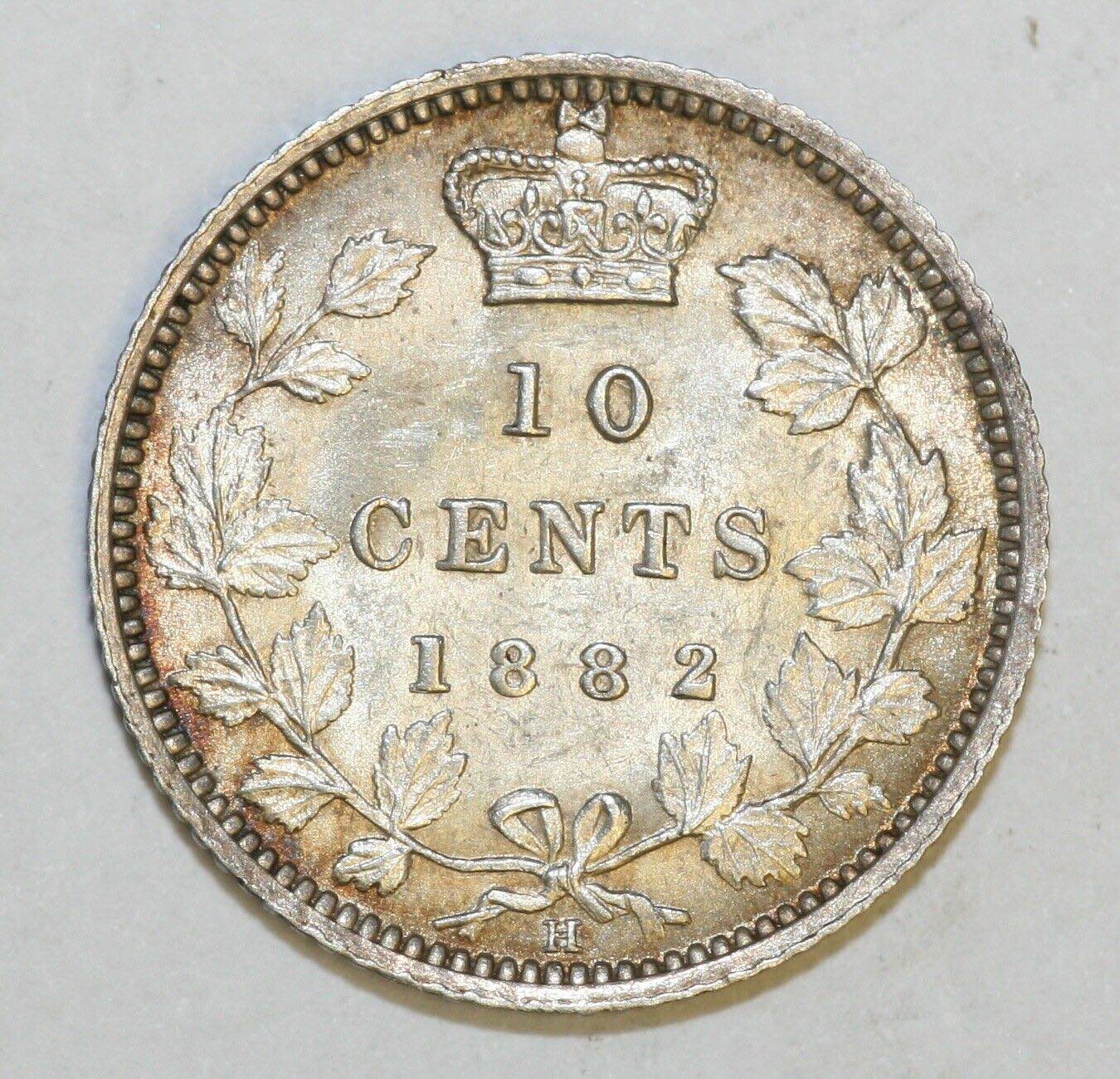 1882-H-10-Cent-For-Grading!