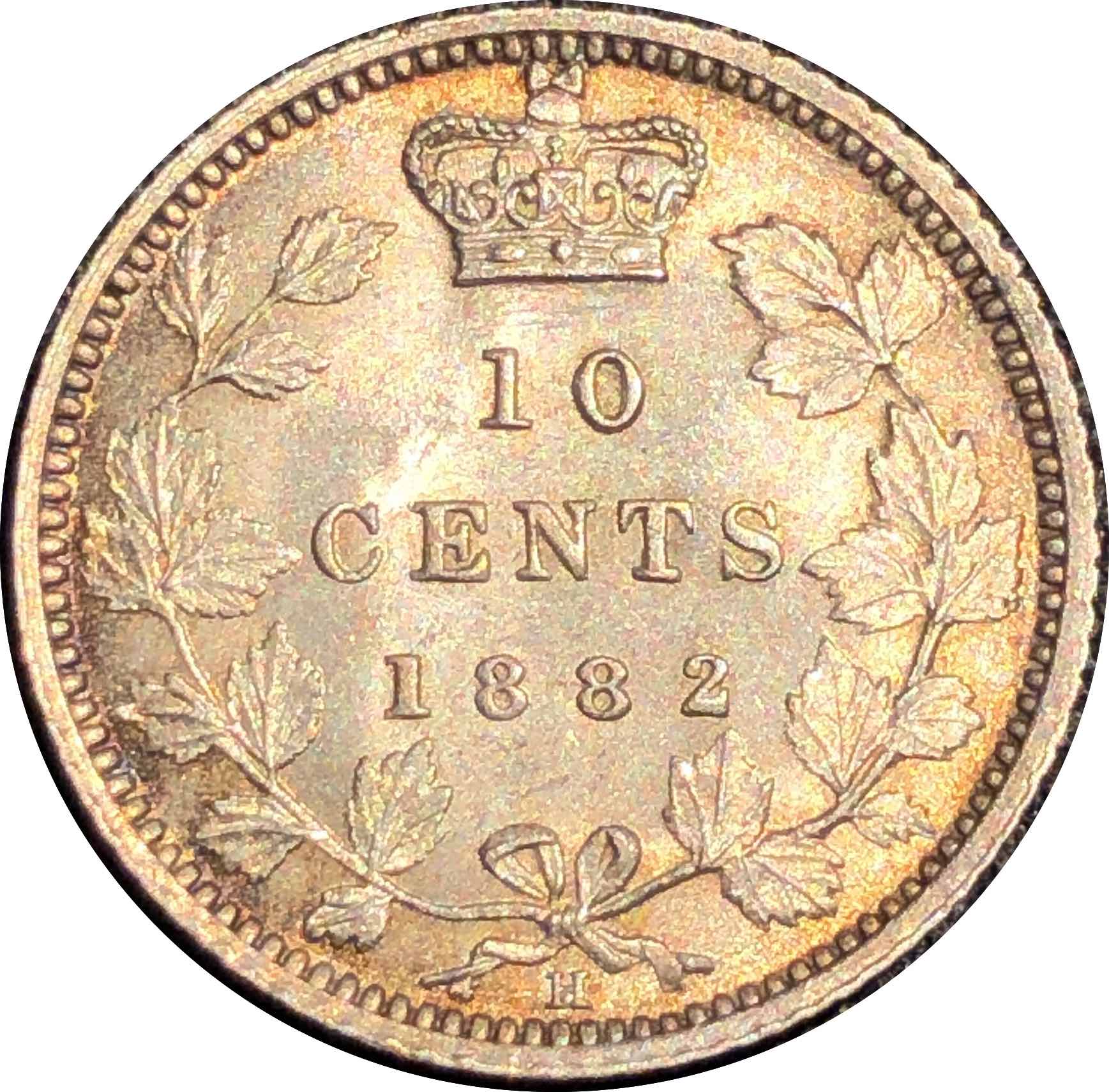 1882-H-10-Cent-For-Grading!