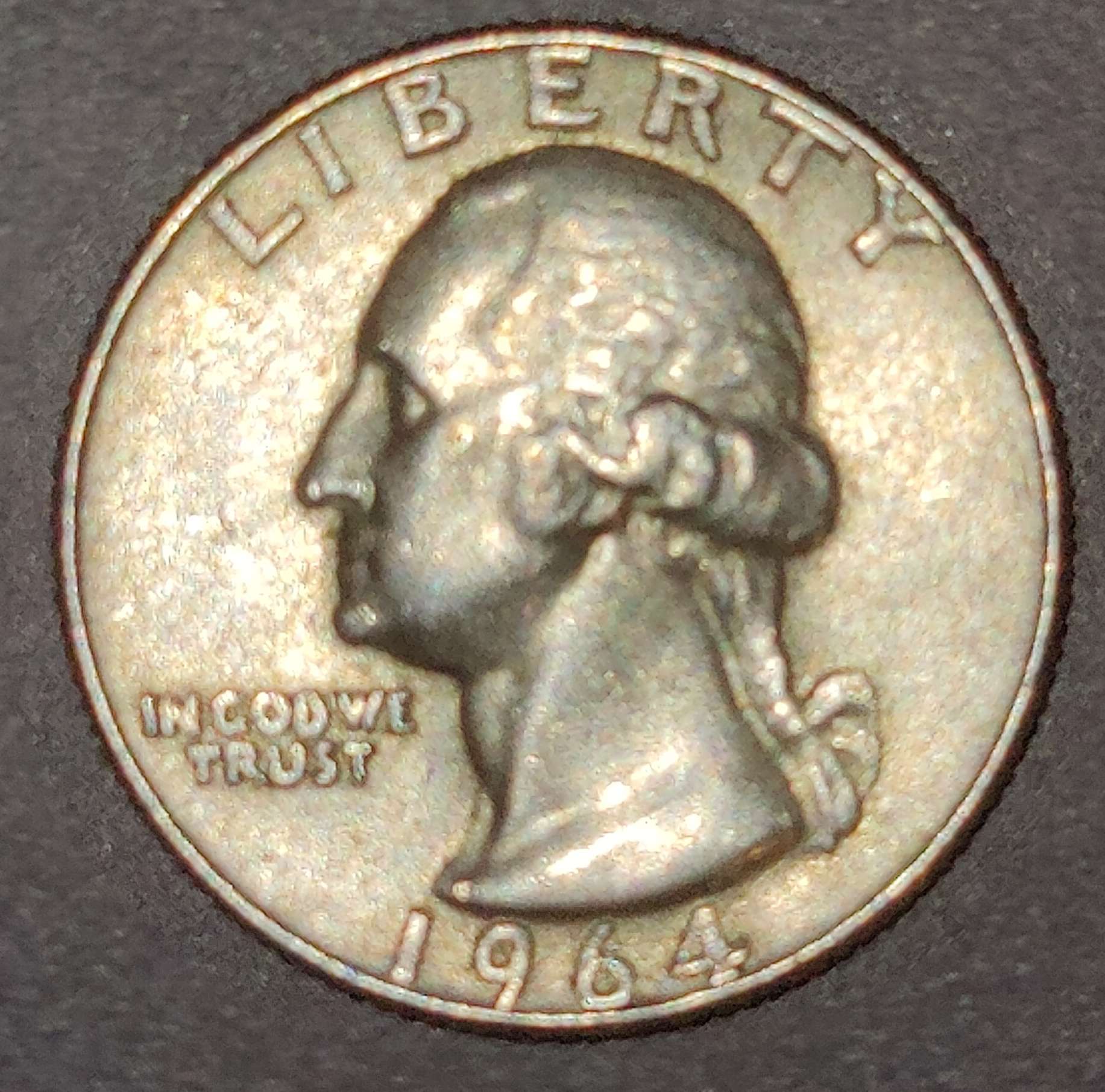1964-Silver-Quarter-6.33g-How's-It's-Conditions?
