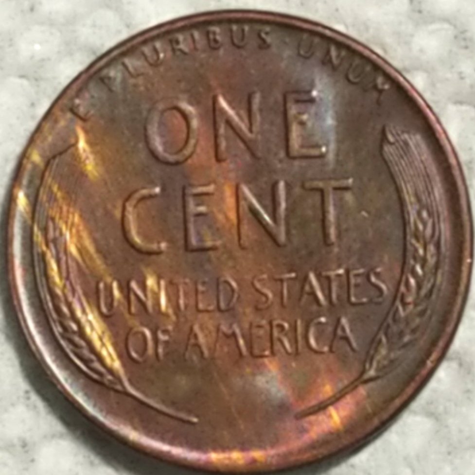 1955-P--Toned-Lincoln-Cent!