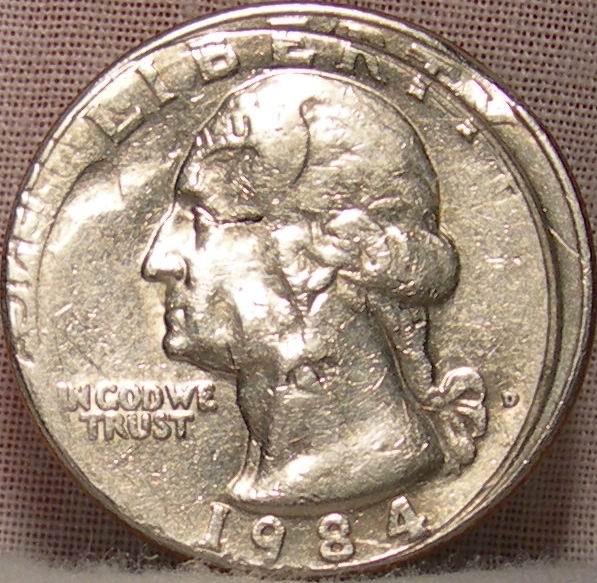 Eagle-On-Washington's-Face-1984-Quarter